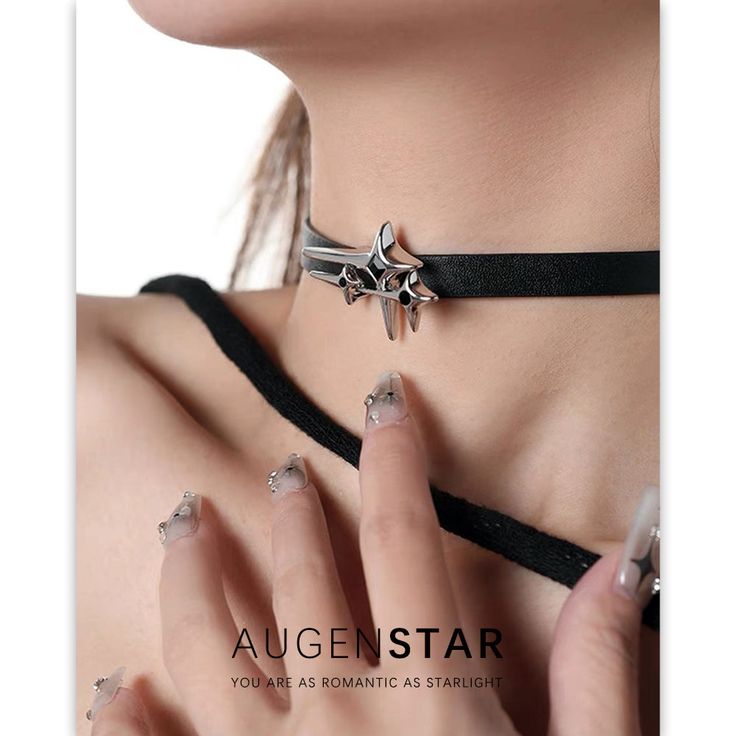 Add a touch of edgy sophistication to your look with our Punk Four Pointed Star Necklace. Crafted with exquisite attention to detail, this necklace features a unique four pointed star design that will elevate any outfit. Stand out from the crowd with this exclusive piece. Edgy Adjustable Star-shaped Jewelry, Punk Star-shaped Necklace For Parties, Adjustable Edgy Star Jewelry, Trendy Metal Jewelry For Cosplay, Adjustable Edgy Star-shaped Jewelry, Adjustable Star-shaped Edgy Jewelry, Punk Style Star Shaped Metal Necklace, Trendy Black Necklaces For Alternative Fashion, Edgy Black Necklaces For Cosplay