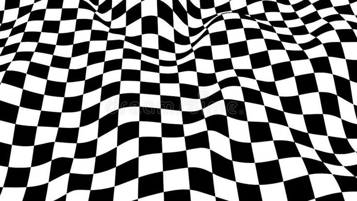 black and white checkered background with waves royalty illustration