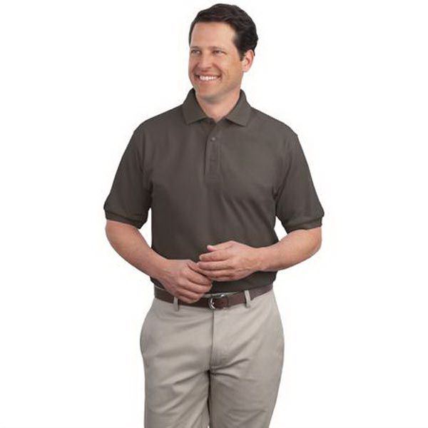 Port Authority Tall Silk Touch Polo. An enduring favorite, our comfortable classic polo is anything but ordinary. With superior wrinkle and shrink resistance, a silky soft hand and an incredible range of styles, sizes and colors, it&#39;s a first-rate choice for uniforming just about any group. 5-ounce, 65/35 poly/cotton pique Flat knit collar and cuffs Metal buttons with dyed-to-match plastic rims Double-needle armhole seams and hem Side vents Company Uniform, Silk Touch, Port Authority, Polo Sport, Sport Shirt, Coffee Bean, Soft Hand, Knit Collar, Collar And Cuff