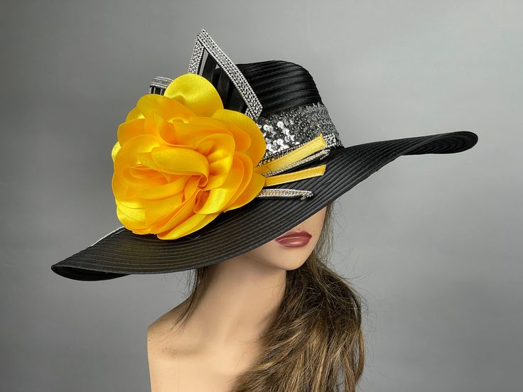 "Vogue hats are perfect for horse racing events, church, the Kentucky derby, weddings, garden tea parties and charity events. There is a tie on the inside of the hat that helps adjust the size from large to small. 100% Brand new, hand made and high quality. Material: Satin Brim is approx. 5.\" Please feel free to ask me any questions or special requests. I have designed & created each piece in my shop. All pieces are securely wrapped & boxed to prevent damage/breakage. Please visit my other shop Kentucky Derby Headband, Derby Headband, Black Birdcage Veils, Black Red Wedding, Kentucky Derby Wedding, Ladies Dress Hats, Hat Tea Party, Kentucky Derby Fascinator, Black Fascinator