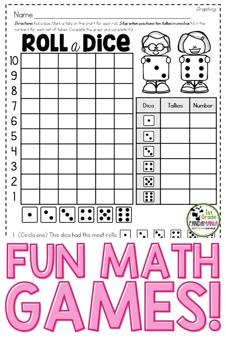 printable roll and dice math game for kids