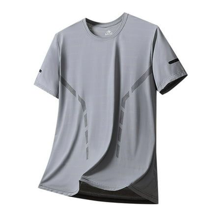 an image of a t - shirt that is grey and black