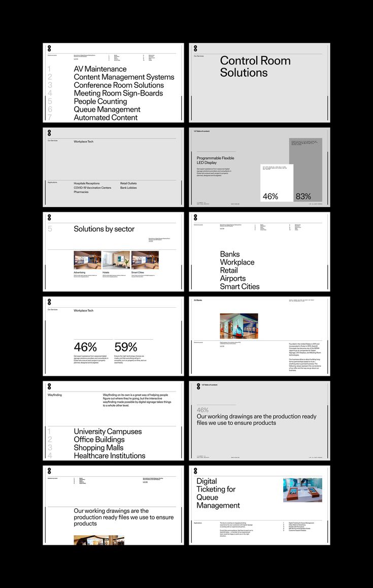 the powerpoint presentation is displayed in several different positions, including one for each section