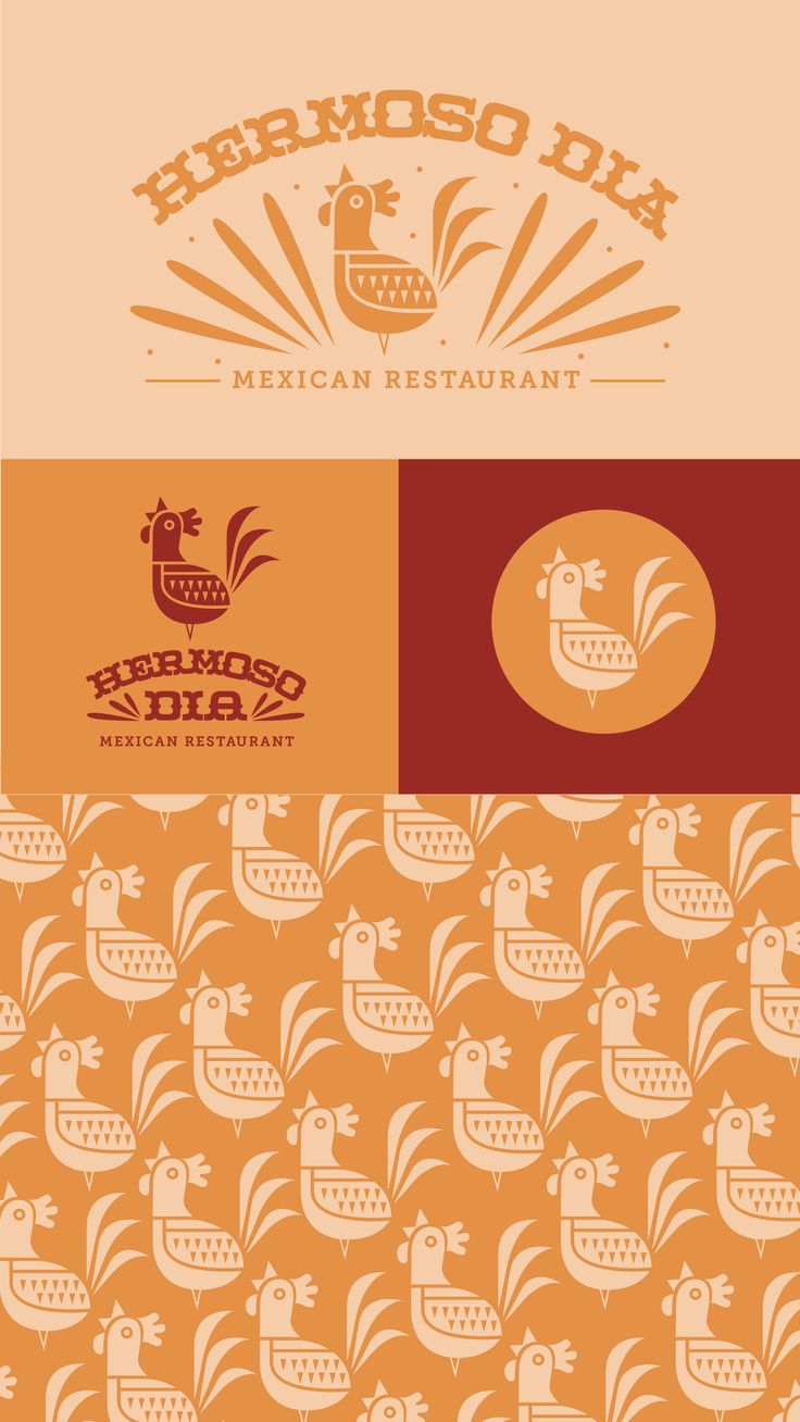 the mexican restaurant menu is designed in orange and brown