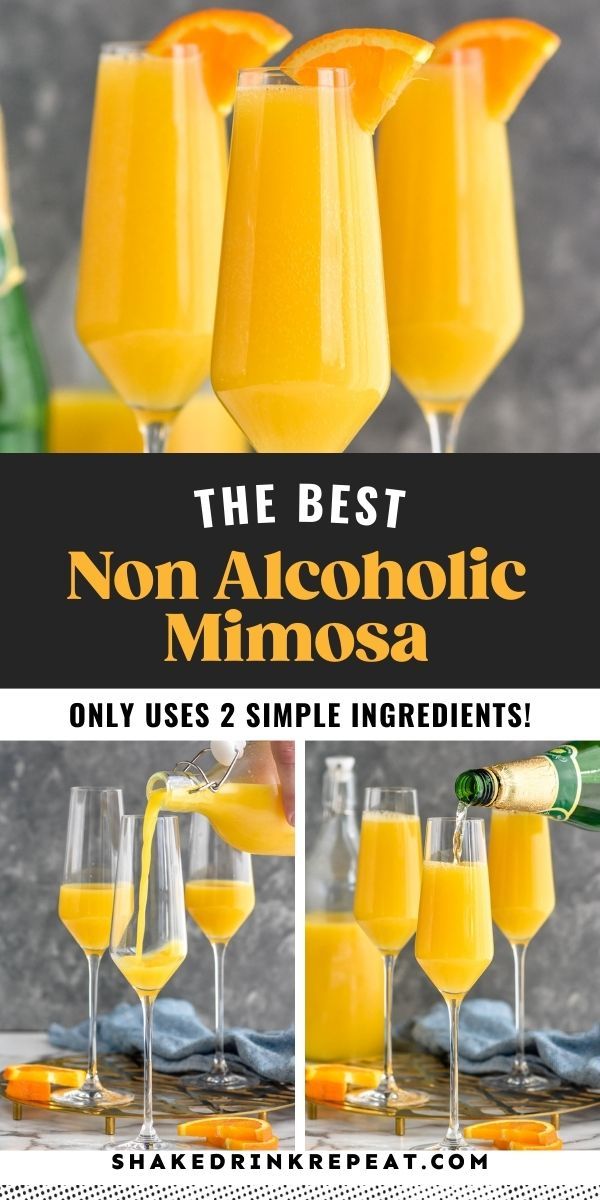 the best non alcoholic mimosa only uses 2 simple ingredients