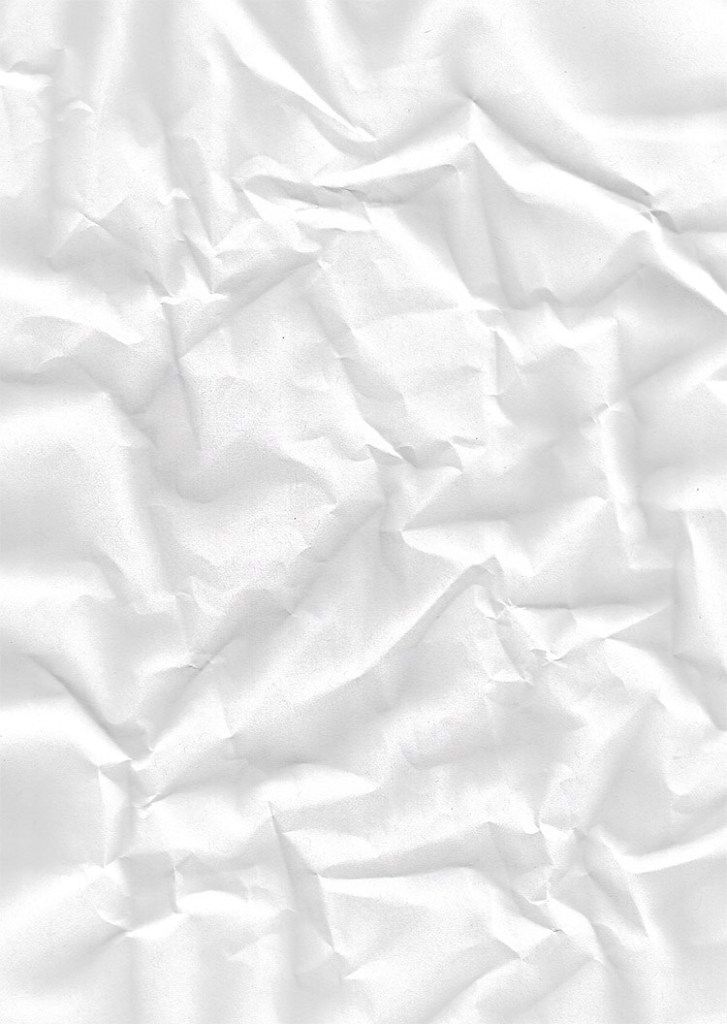 white crumpled paper is shown in this image