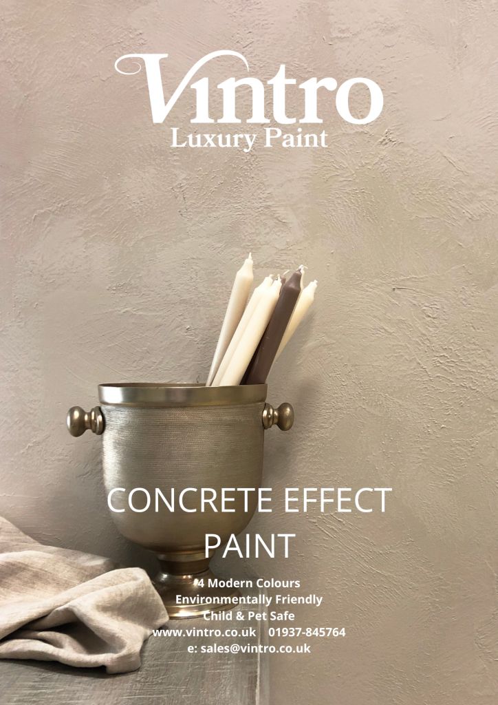 an advertisement for a luxury paint company, with the title'concrete effect paint '