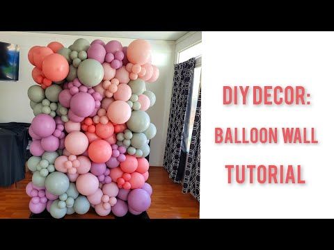 How to make a Balloon Wall (New technique!) - YouTube Balloon Decorations Diy Tutorials, Balloon Clusters, Balloon Backdrop, Balloon Wall, Rose Pastel, Diy Tutorials, Foam Board, Balloon Decorations, Diy Decor