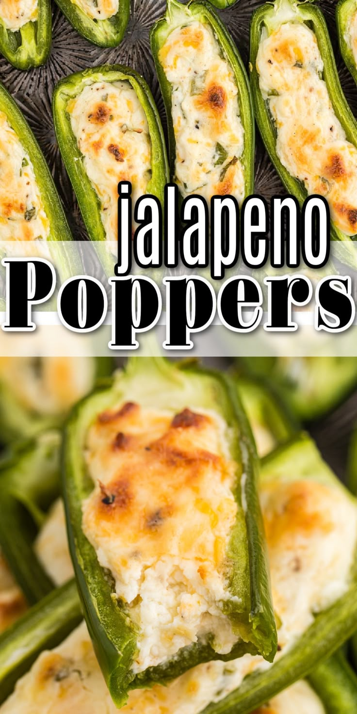 jalapeno poppers are stuffed with cheese and green peppers