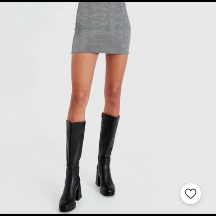 New With Tags And Never Worn. Casual Summer Boots For Night Out, Casual Boots For Night Out In Spring, Fitted Casual Boots For Work, Casual Fitted Workwear Boots, Fitted Casual Workwear Boots, Pull And Bear Knee High Boots, Pull And Bear Shoes, High Boots, Women Shoes