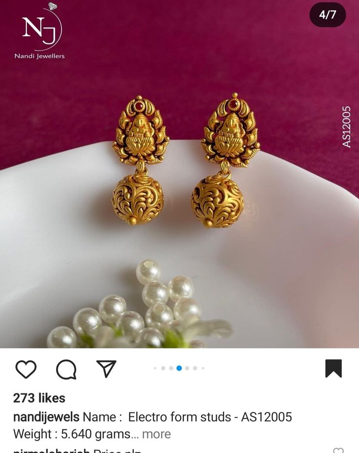 Daily Wear Buttalu Gold, Earing Designs Gold Daily Wear Indian, 3 Gram Gold Earrings Design, New Model Ear Rings, Small Buttalu Earrings Gold Daily Wear, Gold Buttalu In 5 Grams, Antique Studs Gold, 2gms Gold Earrings, Ear Tops Gold Indian Daily Wear