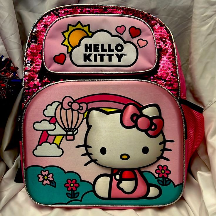 This Is An Adorable Hello Kitty Sanrio Licensed Backpack. It Is A Very Large Backpack. It Is Brand New And Comes From A Smoke And Pet Free Home. Hello Kitty Backpack For Back To School, Cute Backpack For Back To School And Playtime, Cute Backpack For Playtime And Back To School, End Of School Year Character Backpack In Pink, Cute Hello Kitty Print Backpack For School Year End, Cute Backpack For Back To School, Pink Hello Kitty Backpack For End Of School Year, Back To School Hello Kitty Backpack, Cute Backpack For Playtime