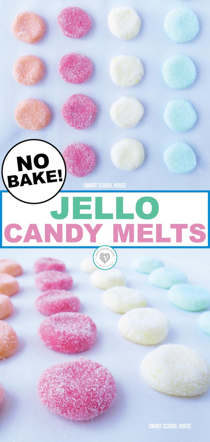 the cover of no bake jello candy melts