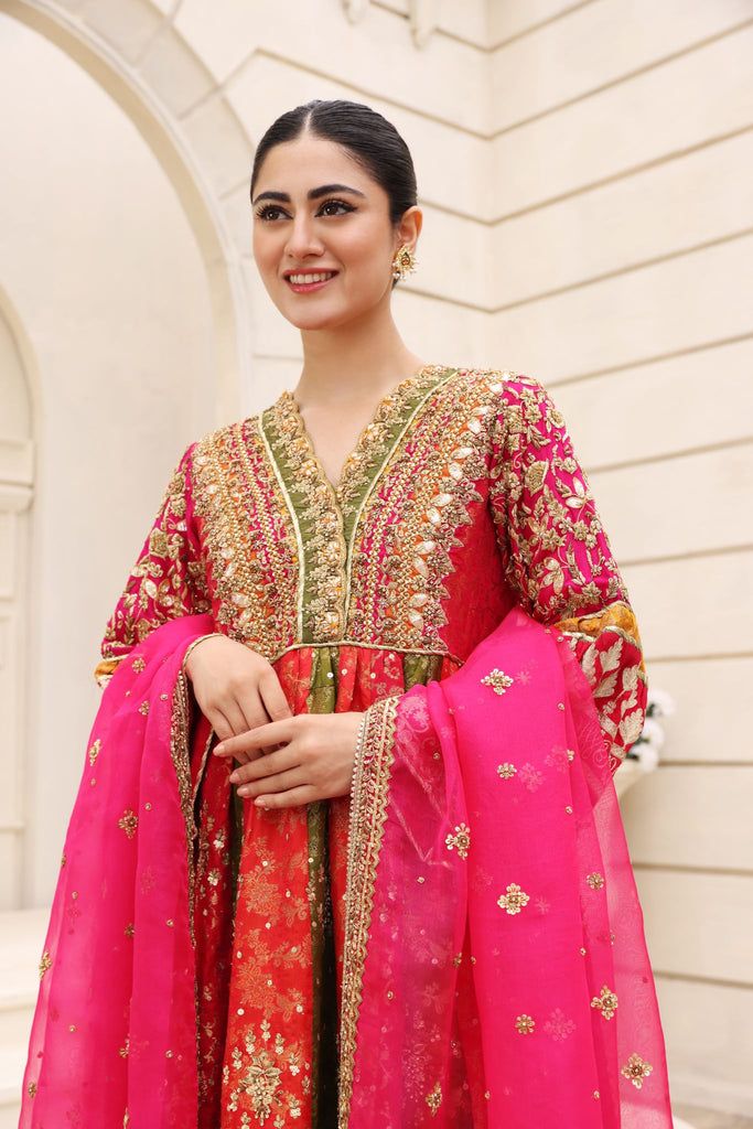 Farheena Transitional Anarkali Lehenga With Dabka, Transitional Anarkali Lehenga With Dabka Details, Anarkali Jamawar Set With Zari Work, Anarkali Chanderi Kurta For Wedding, Anarkali Style Chanderi Kurta For Wedding, Kundan Anarkali Set With Dabka Work For Transitional Season, Dola Silk Anarkali Set With Dupatta For Reception, Chanderi Choli With Dabka For Designer Wear, Designer Wear Chanderi Choli With Dabka