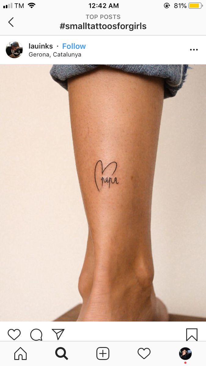 a person with a tattoo on their leg and the word mama written in cursive writing