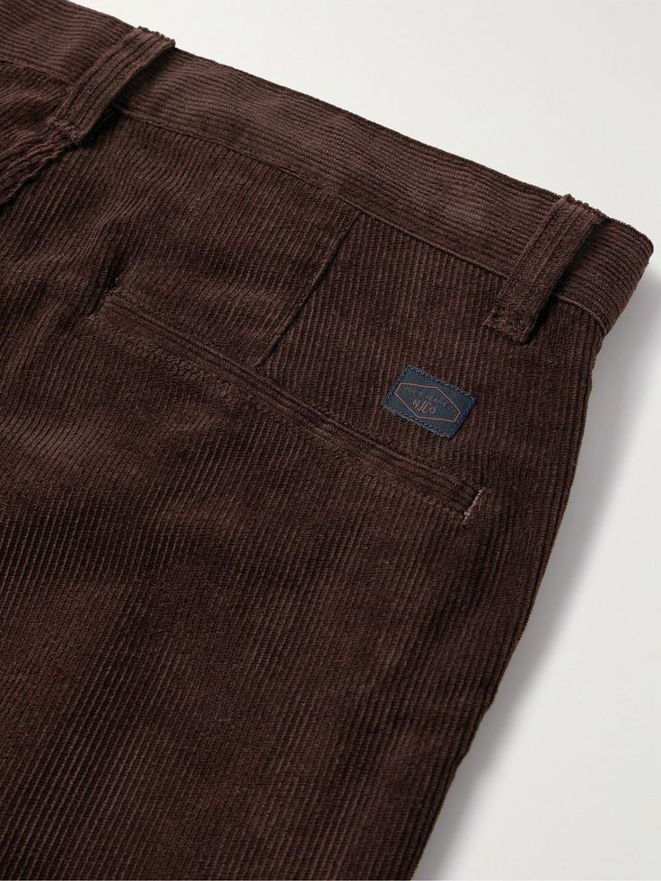 Nudie Jeans believes its 'Easy Alvin' trousers have the perfect slim fit, they're designed with room through the legs and taper towards the ankles. This pair is cut from soft cotton-corduroy in a rich chocolate shade. Brown Jeans Men, Brown Trousers, Brown Jeans, Jeans Collection, Corduroy Trousers, Wardrobe Edit, Nudie Jeans, Slim Fit Trousers, Loungewear Shorts