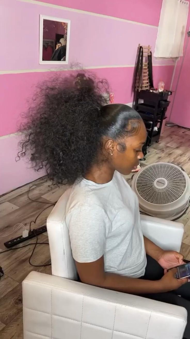 Natural Hair Ponytail, Slick Ponytail, High Ponytail Hairstyles, Weave Ponytail Hairstyles, Braided Hairstyles For Black Women Cornrows, Sleek Ponytail Hairstyles, Cute Ponytails, Birthday Hairstyles, Black Ponytail Hairstyles