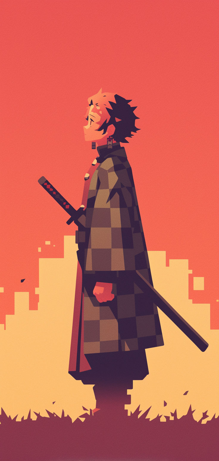 Tanjiro Wallpaper Cute, Phone Wallpaper Demon Slayer, Kny Wallpapers Manga, Tanjiro Painting, Demon Slayer Wallpapers, Tanjiro Art, Tanjiro Wallpaper, Wallpaper Edge, Whatsapp Wallpapers Hd