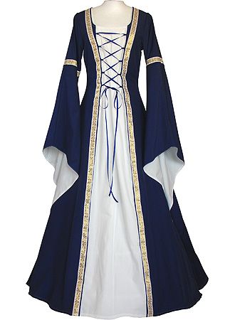 Yes please! I don't know where I'd wear it, but I totally would!!! :D dornbluth.co.uk - medieval dresses Gaun Abad Pertengahan, Medieval Gown, Medieval Clothes, Medieval Costume, Old Dresses, Medieval Clothing, Medieval Dress, Medieval Fashion, Fantasy Dress