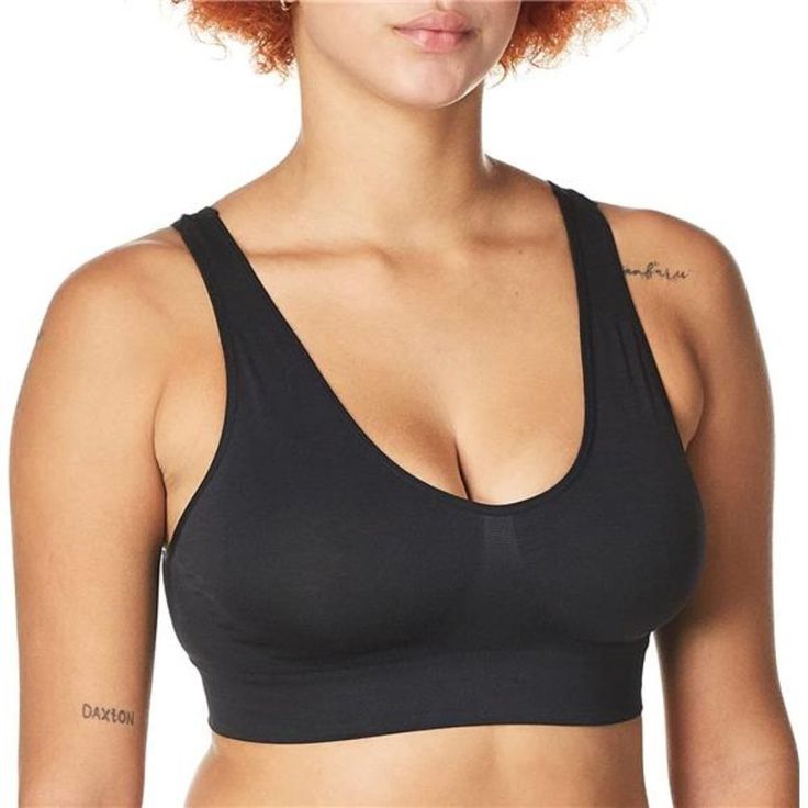 New Product -96% Nylon, 4% Spandex -Imported -Pull-On Closure -Hand Wash Only -Super Soft, All Around Seamless Pullover Bra -Comfortflex Fit Bras 4-Way Stretch Fabric Moves With You -Full Coverage Cups For A Smooth Look -Wide Bottom Band And Straps Complete Your Comfort -Smart Sizes Shape To Fit You Back Yoga, Pretty Bras, Black Lace Bra, Cozy Pullover, Midi Dress Casual, Pink Sports Bra, 4 Way Stretch Fabric, Wireless Bra, T Shirt Bra