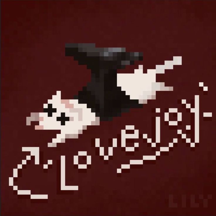 an image of a pixelated cat laying down on the floor with words below it