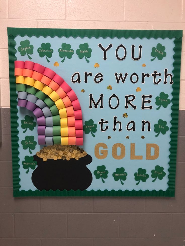 a sign that says you are worth more than gold with a rainbow in the middle