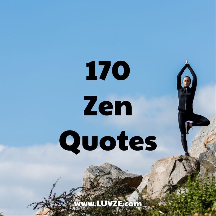 a woman doing yoga on top of a rock with the words 70 zen quotes above her