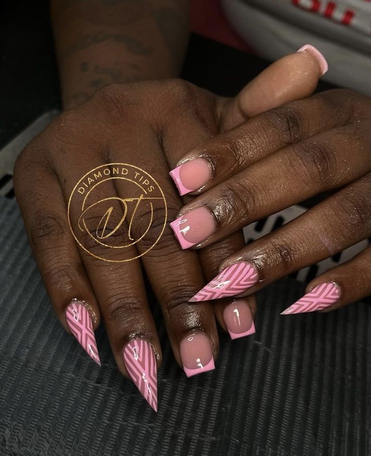 #braidernails #stilettonails #frenchnails #pinknails #gelnails #nailart Braiders Nails, Braider Nails, Bling Acrylic Nails, Stiletto Nails, French Nails, Pink Nails, Gel Nails, Acrylic Nails, Nail Designs