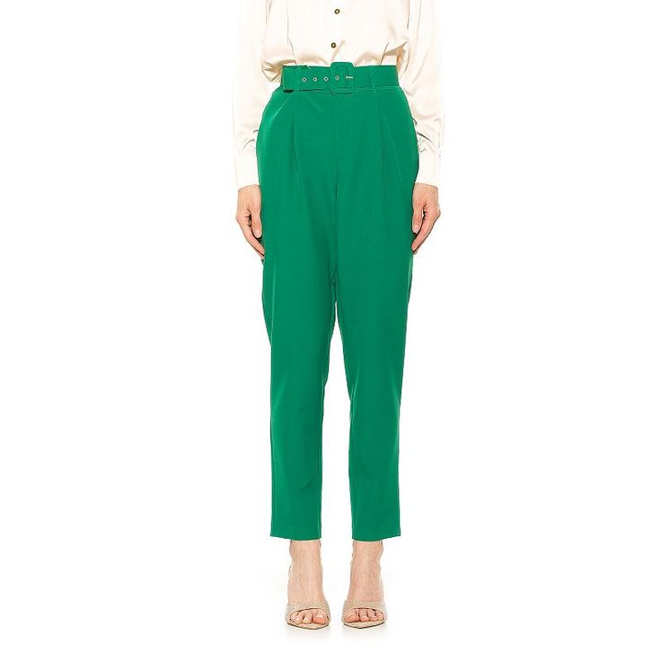 The Zayna belted cigarette pants are a must have for your wardrobe. This pant features attached belt, cigarette pant shape, and pockets.Click on this WOMEN'S GUIDE to find the perfect fit and more! The Zayna belted cigarette pants are a must have for your wardrobe. This pant features attached belt, cigarette pant shape, and pockets.Click on this WOMEN'S GUIDE to find the perfect fit and more! FEATURES Contour waistband Zipper closure Unlined 2 front functional pockets, 2 back faux pockets Coordi Spring High-waisted Pants With Belt Detail, Spring Trousers With Belt Detail, Straight Pants With Belt Detail For Spring, Spring Straight Pants With Belt Detail, Spring Tapered Leg Bottoms With Belt, Chic Paperbag Waist Bottoms With Belt, Trendy Belted Paperbag Waist Bottoms, Chic Bottoms With Belted Cuffs And Paperbag Waist, Trendy Belted Bottoms With Paperbag Waist