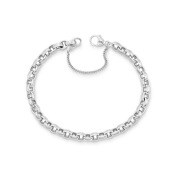 Featuring bold sterling silver links, this charm bracelet makes a versatile statement for every day or special occasions. Wear it on its own, with favorite charms or stack it with other bracelets for a layered look. Classic Sterling Silver Bracelet With Charms, Classic Silver Chain Link Charm Bracelet, Classic Silver Charm Bracelet For Everyday, Classic Everyday Silver Chain Charm Bracelet, Sterling Silver Rolo Chain Bracelet For Everyday, Classic Jewelry Bracelet With Rolo Chain, Classic Charm Bracelet With Lobster Clasp For Everyday, Classic Bracelet Jewelry With Rolo Chain, Classic Rolo Chain Bracelets