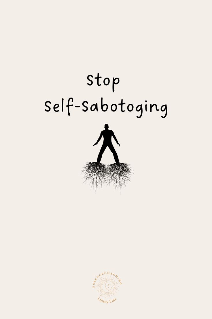 a book cover with the title stop self - saboting