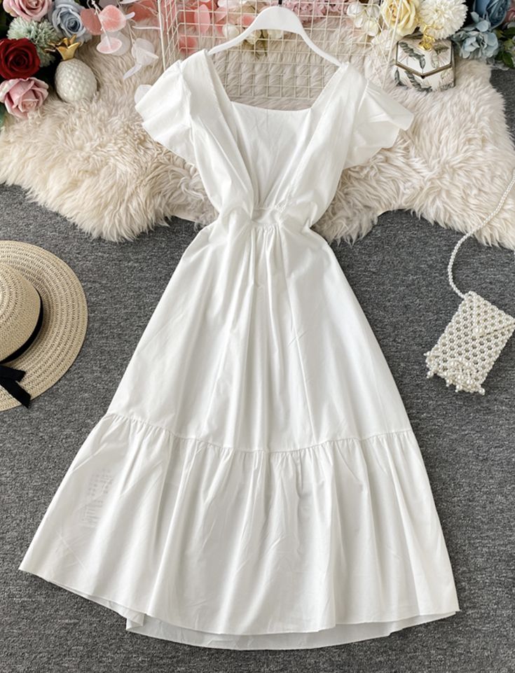 Lovely white short sleeve dress summer dressFabric: blendedColor: whiteSize(cm): S, M, L, XLS length 110 bust 84 waist 64M length 111 bust 88 waist 68L length 112 bust 92 waist 72&ltp&gtXL length 113 bust 96 waist 76&lt/p&gt&ltbr/&gt Feminine Cap Sleeve Summer Dress, Fitted White Mini Dress With Cap Sleeves, White Fitted Mini Dress With Cap Sleeves, Chic Cap Sleeve Mini Dress For Summer, Summer Midi Dress With Ruffles, White A-line Short Sleeve Dress For Spring, Summer Maxi Dress With Ruffles And Short Sleeves, Casual Cap Sleeve Dresses For Summer, Chic Summer Dresses With Cap Sleeves