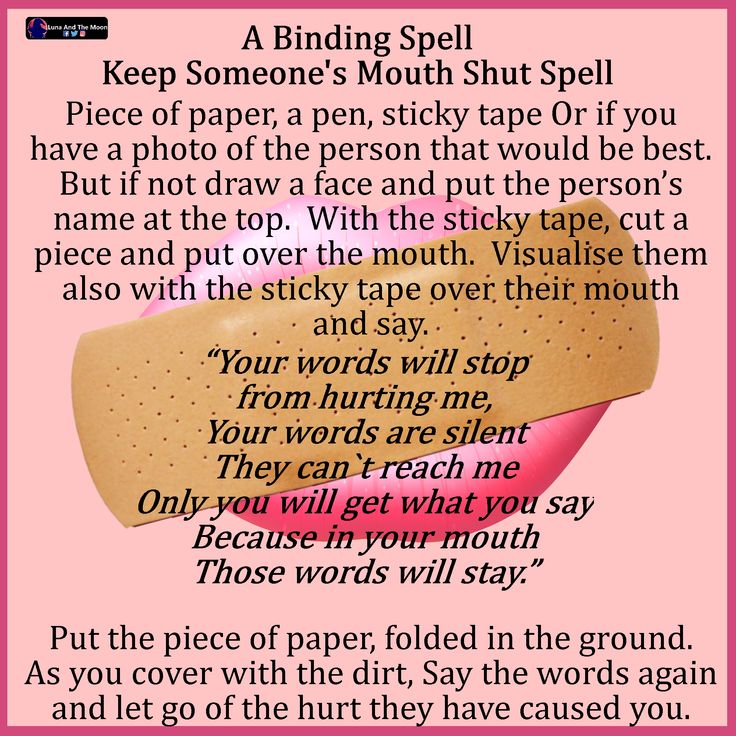 Keep Your Mouth Shut Spell, Keep My Name Out Of Your Mouth Spell, Spell To Shut Someone Up, Binding Spell For Toxic Person, Shut Your Mouth Spell, Shut Up Spell, Binding Spells, Binding Spell, Hoodoo Magic