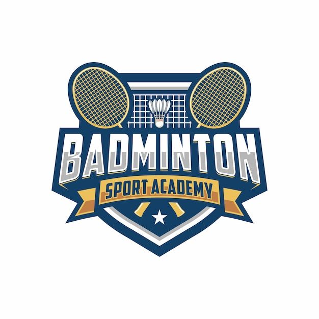 badminton logo with two tennis rackets on it