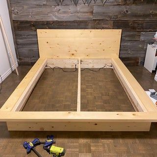 the bed frame is made up and ready to be built