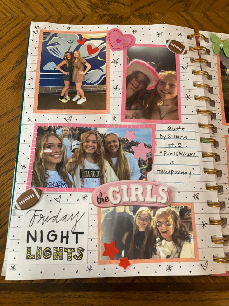 Friend Album Ideas, Diary Ideas For Best Friend, Senior Scrapbook Page Ideas, Senior Year Scrapbook Cover, Teen Scrapbook Ideas, Summer Scrapbook Cover, Senior Journal, High School Scrapbook Ideas, Memory Journal Friends