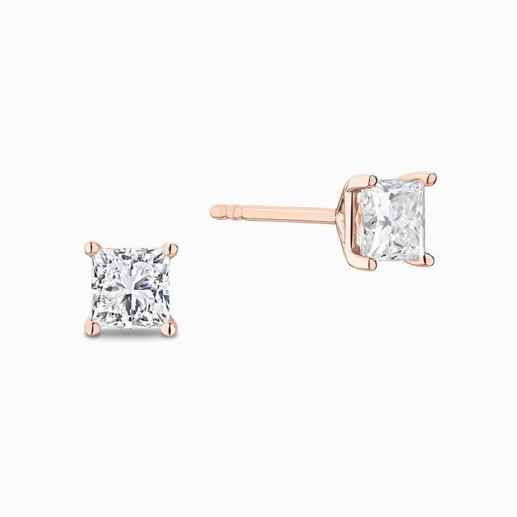 A sight to behold, these Princess-Cut Diamond Stud Earrings draw inspiration from the splendour of old-world elegance. Each ethical diamond is adorned with utmost care and attention by Ecksand's team of highly skilled craftspeople for a mesmerizing result that stays true to its promise to last forever. Post length: 11 mm approx. Backing: Butterfly push backs Earrings Studs Gold, Princess Cut Diamond Earrings, Studs Gold, Types Of Diamonds, Diamond Stud Earrings, Diamond Stud, Recycled Gold, Princess Cut Diamonds, Conflict Free Diamonds