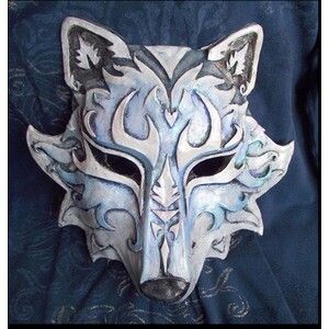 Mascara Oni, Human Creation, Paper Mache Mask, Wolf Mask, Ceramic Mask, Venetian Masks, Leather Mask, Cool Masks, Wattpad Romance