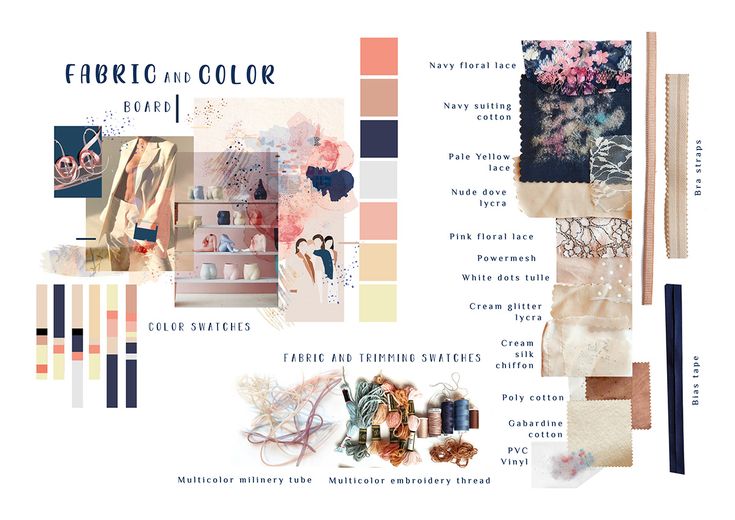 a collage of different colors and patterns with text that reads fabric on the color