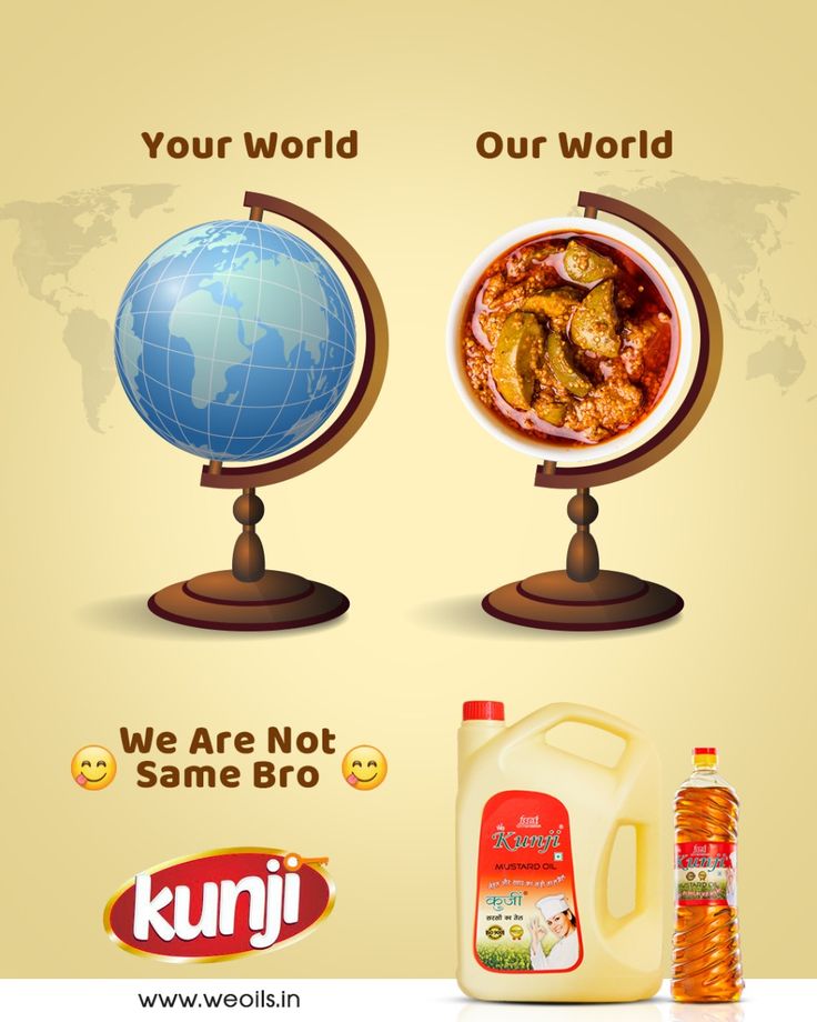 two different types of food are shown on the same page, and one is labeled with an earth globe