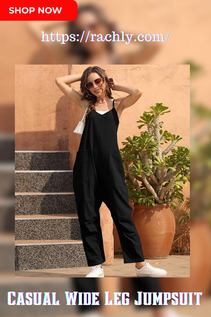 Elevate your wardrobe with our Women’s Casual Wide Leg Jumpsuit! Perfect for any occasion, this stylish jumpsuit combines comfort and elegance, making it a must-have for effortless fashion. Dress it up or down with ease! #WideLegJumpsuit #CasualStyle #EffortlessFashion #WardrobeEssentials #ChicAndComfy #TrendyOutfit #VersatileWear #FashionForward #EverydayElegance #StylishComfort Casual Solid Jumpsuits And Rompers For Vacation, Casual Solid Color Jumpsuits For Vacation, Relaxed Spring Jumpsuits And Rompers, Relaxed Fit Jumpsuits And Rompers For Spring, Summer Jumpsuits And Rompers For Leisure, Trendy Summer Jumpsuits And Rompers For Leisure, Solid Jumpsuits And Rompers For Spring Leisure, Spring Leisure Solid Jumpsuits And Rompers, Spring Leisure Jumpsuits And Rompers In Solid Color