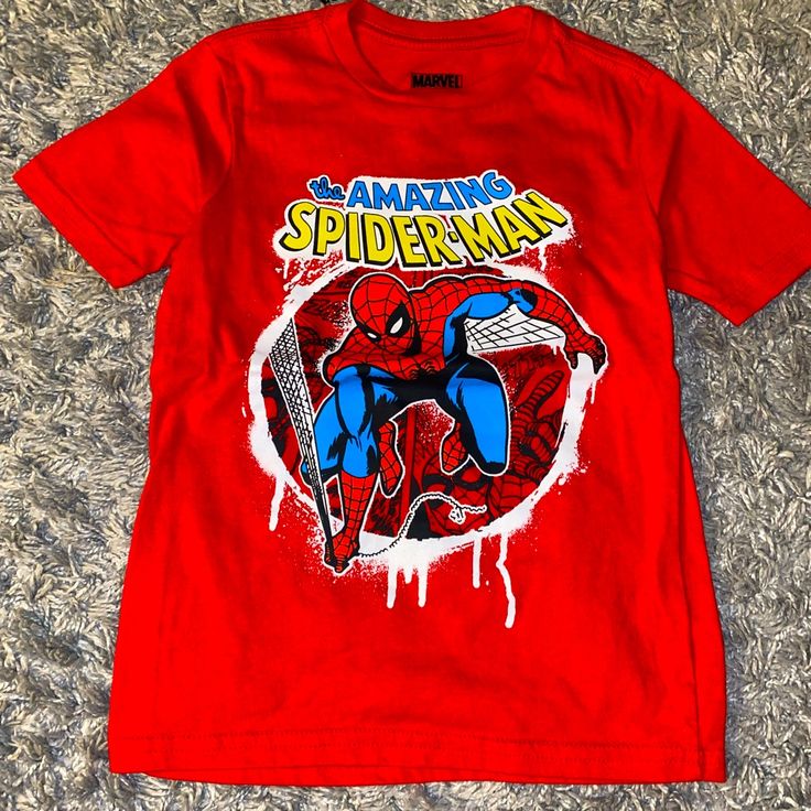 Nwot Spider Man 4/5 Short Sleeved Shirt. Washed And Tried On But Never Worn Out. * Dog-Friendly/ Smoke-Free Home * * Open To Bundles! * Make Me An Offer (: Spider Man Shirt Ideas, Spiderman Shirt Design, I Love Spiderman Shirt, Spider Man Things, Spider Man Stuff, Spiderman Tshirt, Spiderman Baby Tee, Vintage Spiderman Shirt, Marvel Clothing