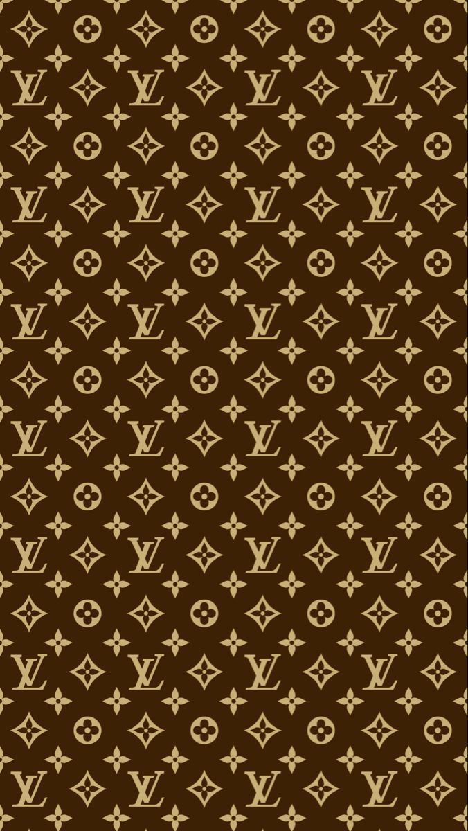 an image of a brown and gold wallpaper with louis vuitton letters on it