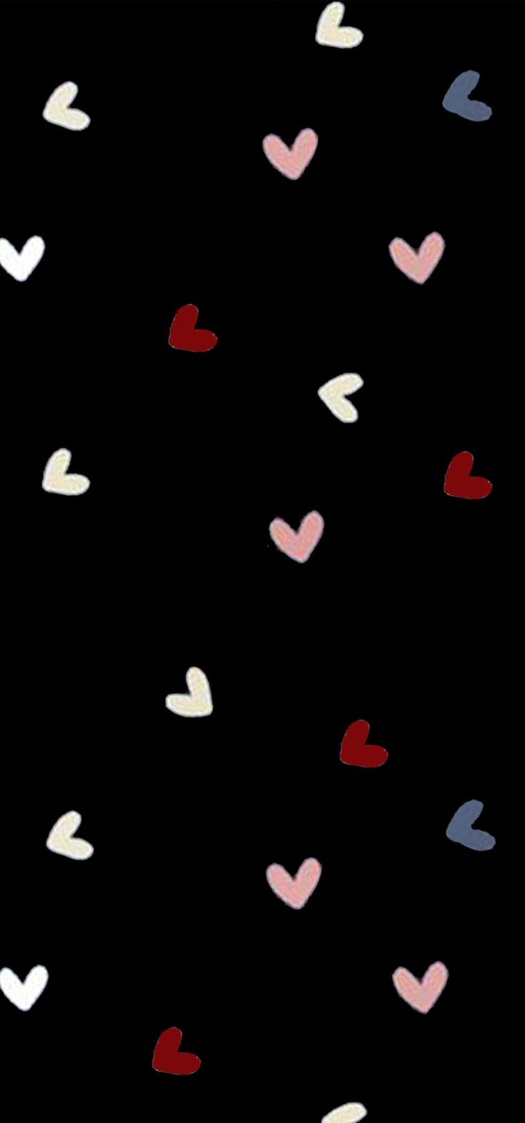 hearts are flying in the air on a black background