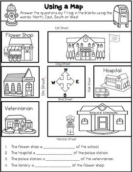 the worksheet for using a map