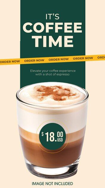 an ad for coffee time is shown in this advertisement