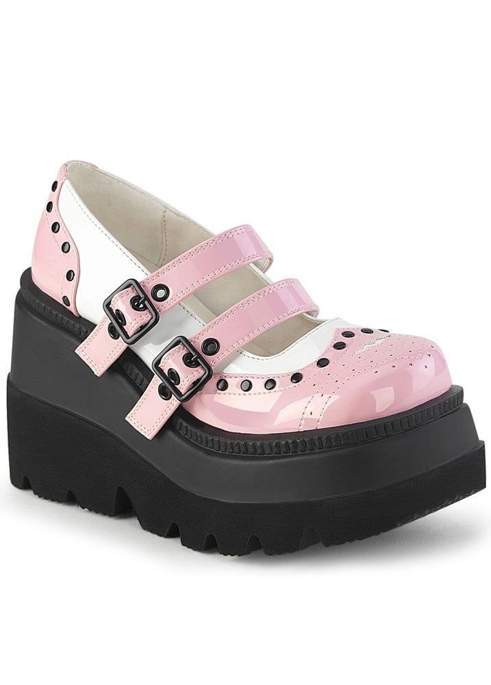 Pastel Goth Shoes, Goth Shoes, Wedge Shoe, Creepers Shoes, Pastel Goth Fashion, High Heel Boots Knee, Platform Mary Janes, Shoes Heels Wedges, Boots Knee