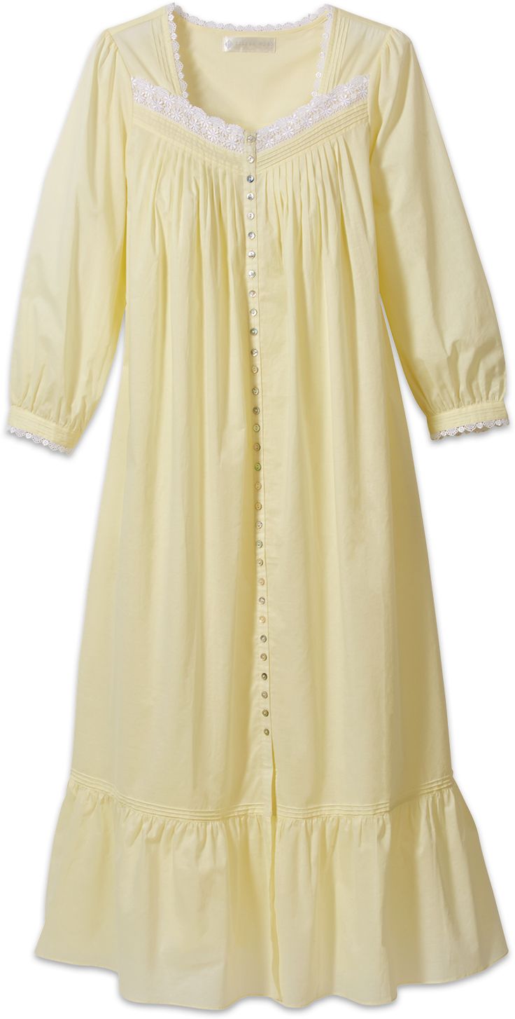 Cotton Nightgown With Relaxed Fit For Daywear, Relaxed Fit Cotton Nightgown For Casual Wear, Cotton Relaxed Fit Nightgown For Spring, Spring Cotton Nightgown For Bedtime, Spring Cotton Nightgown With Lace Trim, Spring Nightgown With Relaxed Fit For Bedtime, Spring Cotton Nightgown For Home, Spring Lace Trim Robe For Bedtime, Spring Bedtime Robe With Lace Trim