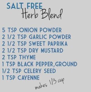 a recipe for salt free herb blend