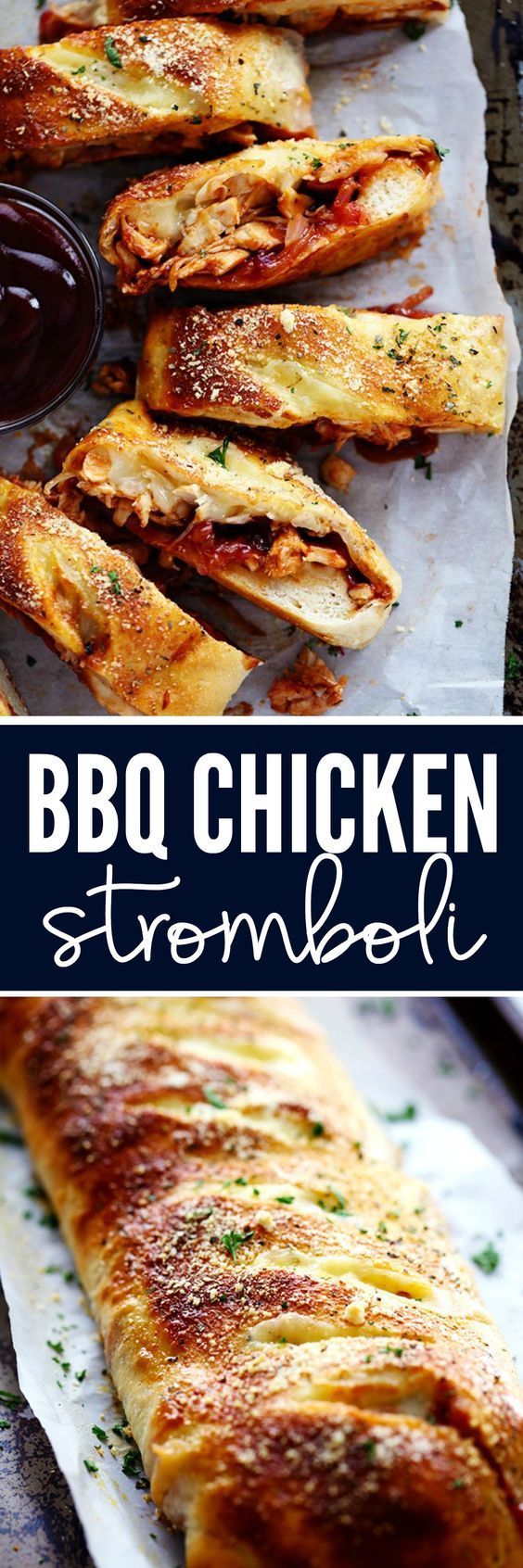 bbq chicken stromboli is an easy and delicious appetizer